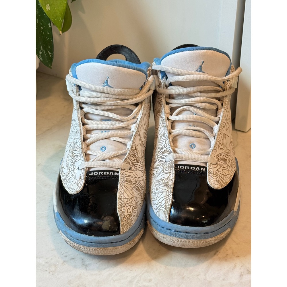 Jordan Dub Zero GS Kids 5.5Y White University Blue Laser Sneaker DV1360-114 - Picture 3 of 7